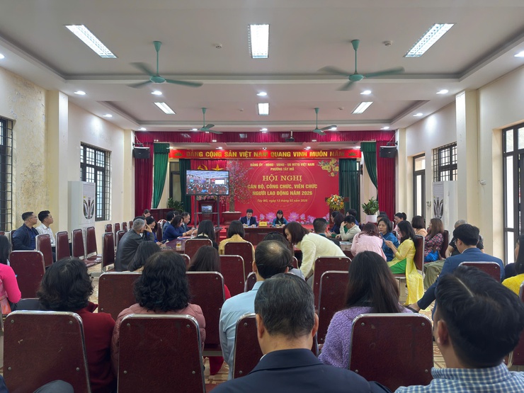 Phường Tây Mỗ tổ chức thành công hội nghị cán bộ, công chức, viên chức, người lao động năm 2026- Ảnh 1.