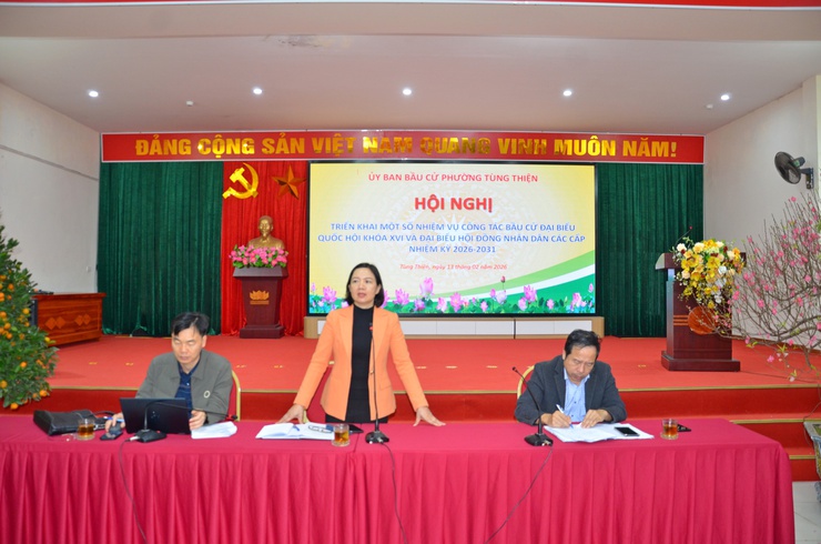 Phường Tùng Thiện triển khai nhiệm vụ trọng tâm công tác bầu cử đại biểu Quốc hội khóa XVI và đại biểu HĐND các cấp nhiệm kỳ 2026–2031- Ảnh 4.