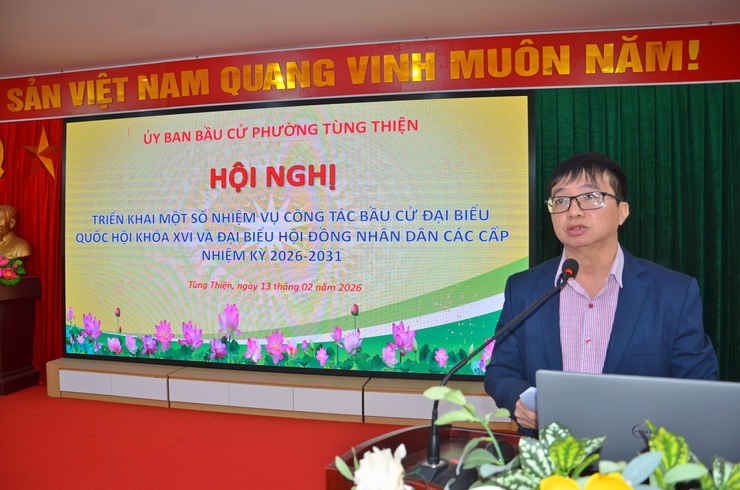 Phường Tùng Thiện triển khai nhiệm vụ trọng tâm công tác bầu cử đại biểu Quốc hội khóa XVI và đại biểu HĐND các cấp nhiệm kỳ 2026–2031- Ảnh 1.
