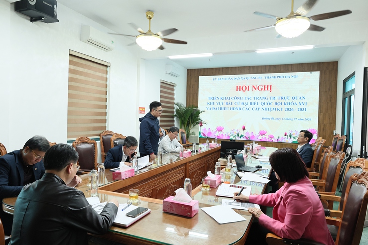 UBND xã Quảng Bị tổ chức hội nghị triển khai công tác trang trí trực quan khu vực bầu cử đại biểu Quốc hội khóa XVI và đại biểu HĐND các cấp nhiệm kỳ 2026-2031- Ảnh 5.