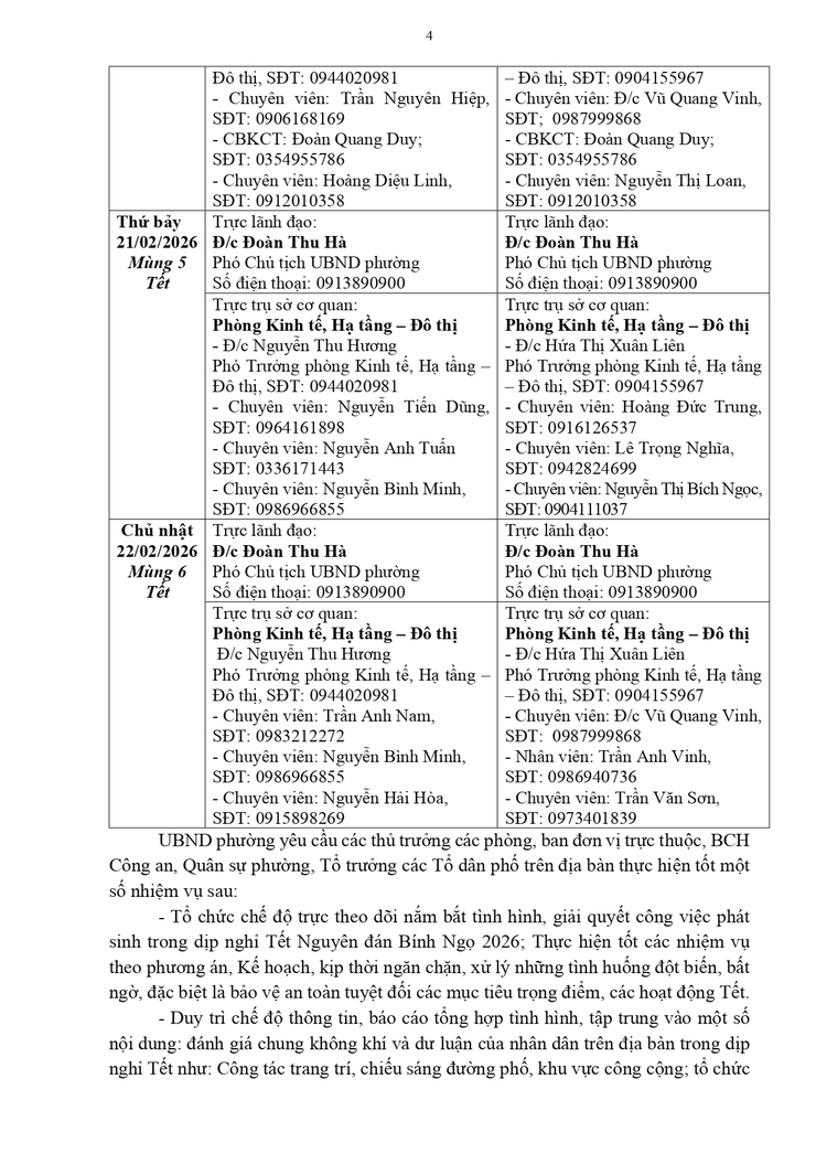 Phường Văn Miếu – Quốc Tử Giám chủ động triển khai công tác trực Tết Nguyên đán Bính Ngọ 2026 bảo đảm tình hình an ninh trật tự xã hội- Ảnh 4.