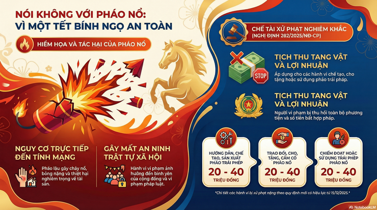 Vì một mùa Xuân Bính Ngọ 2026 vui tươi, lành mạnh, an toàn - hãy nói không với pháo nổ trái phép- Ảnh 1.