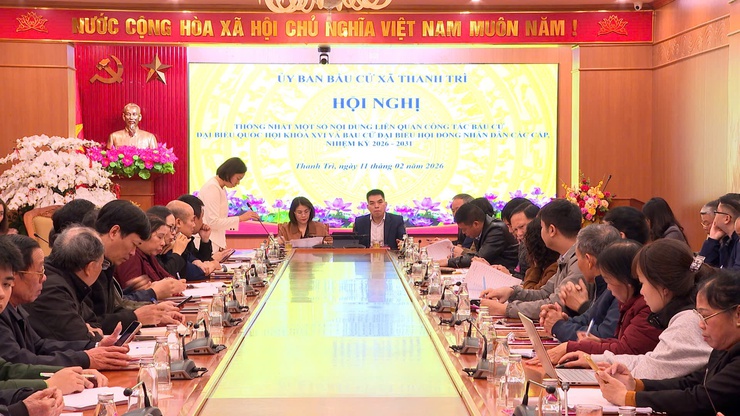 ỦY BAN BẦU CỬ XÃ THANH TRÌ TỔ CHỨC HỘI NGHỊ THỐNG NHẤT MỘT SỐ NỘI DUNG QUAN TRỌNG TRONG CÔNG TÁC BẦU CỬ- Ảnh 1.