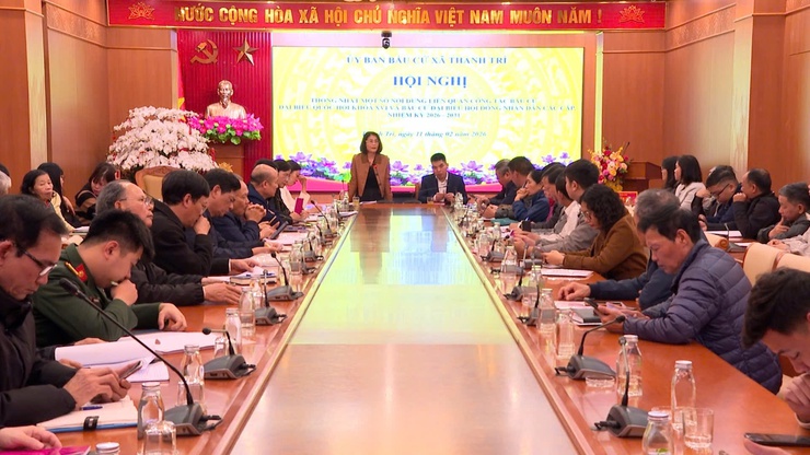 ỦY BAN BẦU CỬ XÃ THANH TRÌ TỔ CHỨC HỘI NGHỊ THỐNG NHẤT MỘT SỐ NỘI DUNG QUAN TRỌNG TRONG CÔNG TÁC BẦU CỬ- Ảnh 3.