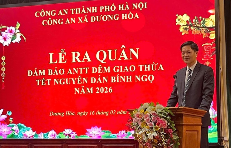 Lãnh đạo Đảng ủy, UBND xã Dương Hoà thăm, chúc Tết, tặng quà các đơn vị làm nhiệm vụ trực Tết- Ảnh 3.