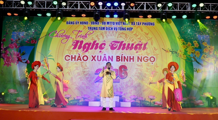 XÃ TÂY PHƯƠNG TỔ CHỨC THÀNH CÔNG CHƯƠNG TRÌNH NGHỆ THUẬT CHÀO XUÂN BÍNH NGỌ 2026- Ảnh 6.