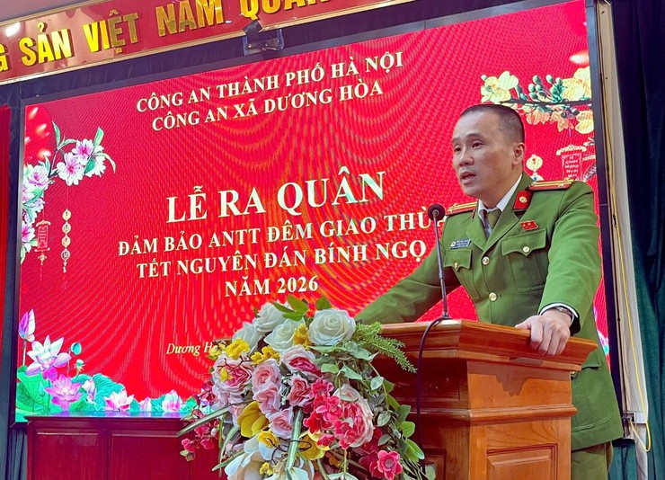 Lãnh đạo Đảng ủy, UBND xã Dương Hoà thăm, chúc Tết, tặng quà các đơn vị làm nhiệm vụ trực Tết- Ảnh 7.