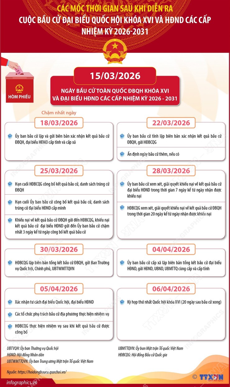 Mốc thời gian trước và sau khi diễn ra cuộc bầu cử đại biểu Quốc hội khóa XVI- Ảnh 1.
