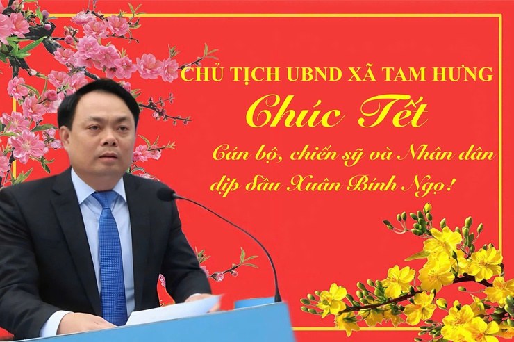 CHỦ TỊCH UBND XÃ TAM HƯNG BÙI ĐÌNH THÁI - CHÚC TẾT NHÂN DỊP XUÂN BÍNH NGỌ NĂM 2026- Ảnh 1.