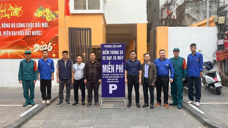 Các điểm trông giữ phương tiện miễn phí trên địa bàn phường Cửa Nam đã sẵn sàng phục vụ nhân dân đón tết 🔔- Ảnh 4.