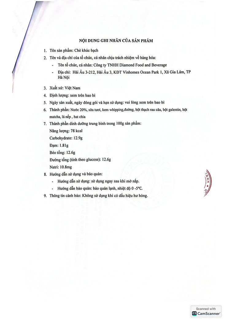 Bản tự công bố sản phẩm Chè Khúc bạch- Ảnh 3.