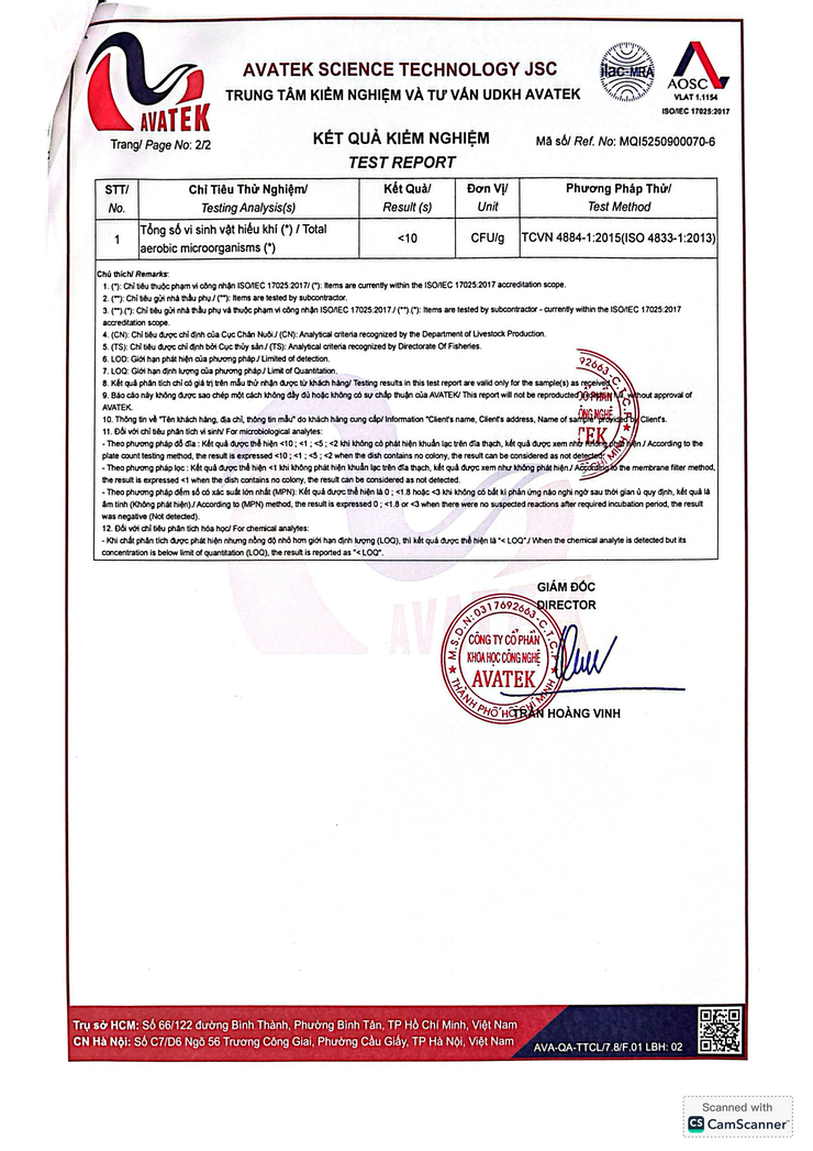 Bản tự công bố sản phẩm Chè hạt đác chanh leo- Ảnh 7.