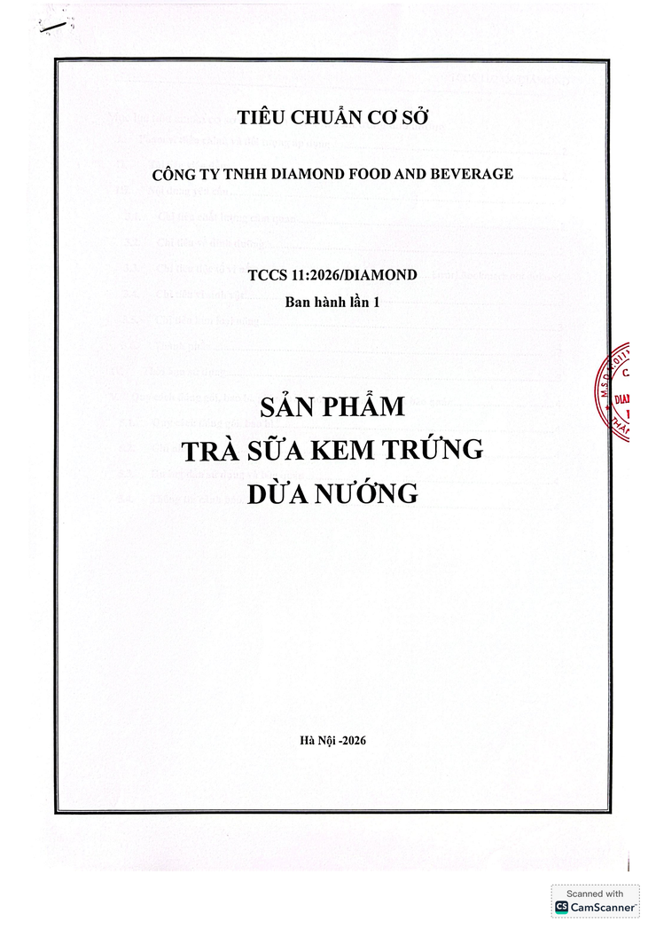 Bản tự công bố sản phẩm Trà sữa kem trứng dừa nướng- Ảnh 10.