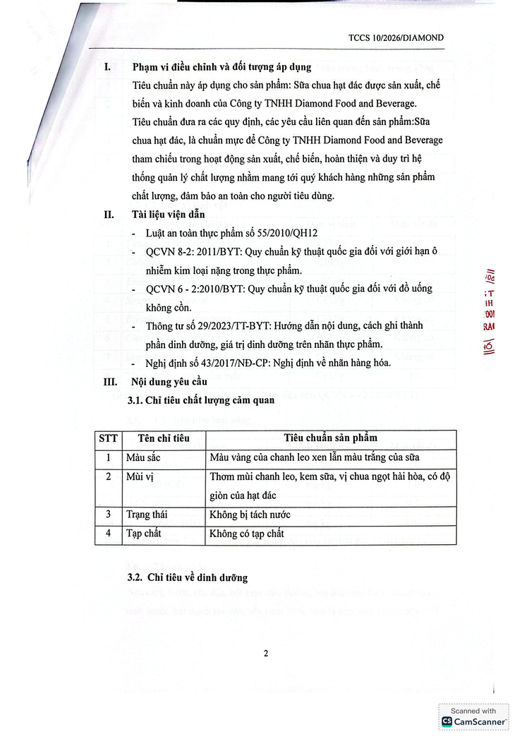 Bản tự công bố sản phẩm Sữa chua hạt đác- Ảnh 12.