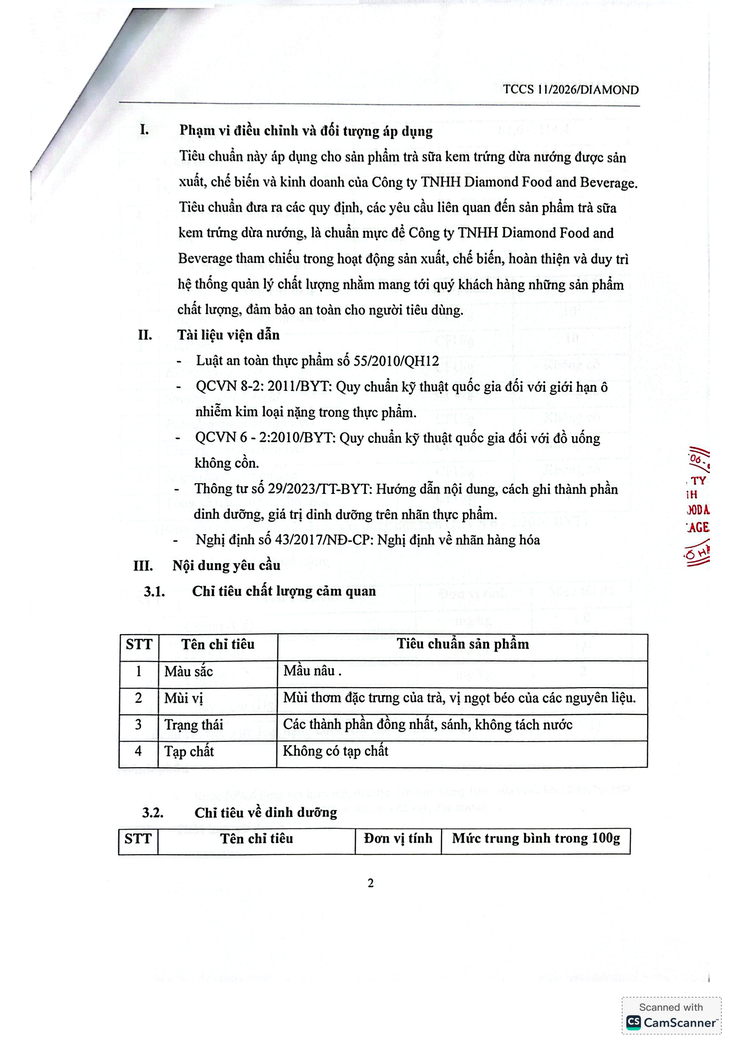 Bản tự công bố sản phẩm Trà sữa kem trứng dừa nướng- Ảnh 12.
