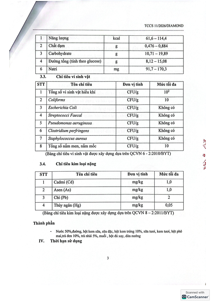 Bản tự công bố sản phẩm Trà sữa kem trứng dừa nướng- Ảnh 13.