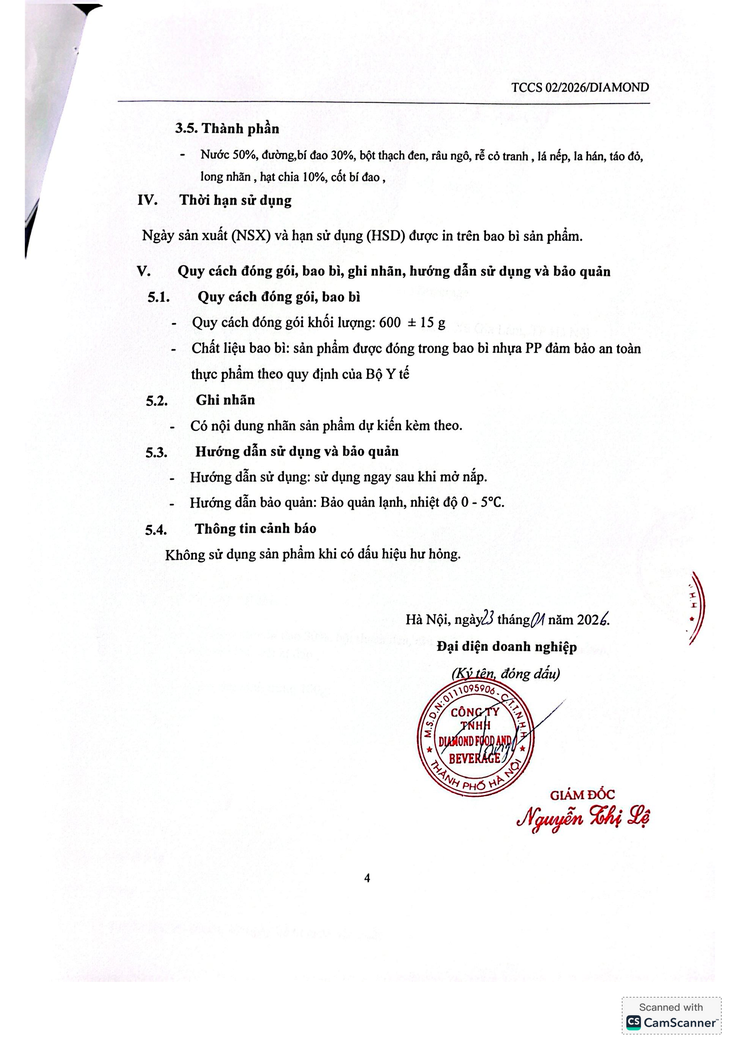 Bản tự công bố sản phẩm Trà Bí đao hạt chia- Ảnh 14.