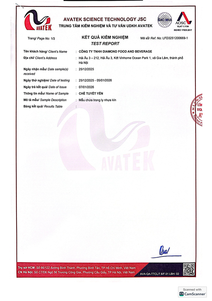 Bản tự công bố sản phẩm Chè tuyết yến- Ảnh 4.