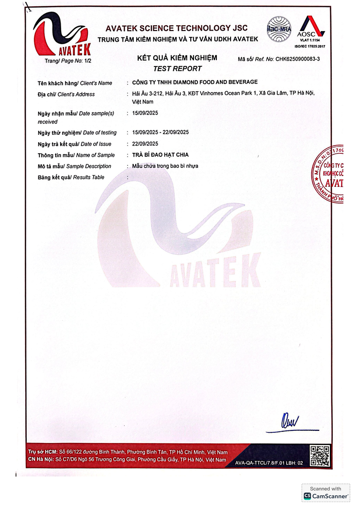 Bản tự công bố sản phẩm Trà Bí đao hạt chia- Ảnh 4.