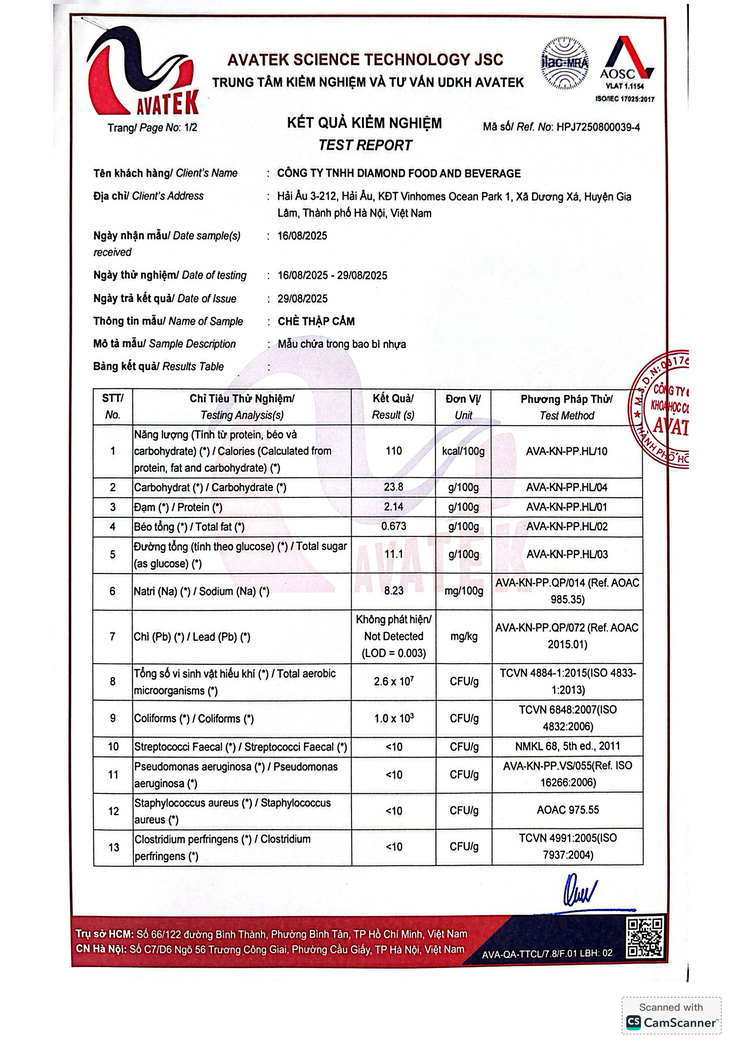 Bản tự công bố sản phẩm Chè thập cẩm- Ảnh 6.