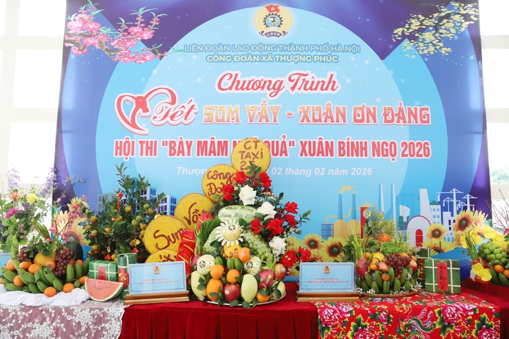 Công đoàn xã Thượng Phúc tổ chức Chương trình “Tết sum vây – Xuân ơn Đảng” và Hội thi “Bày mâm ngũ quả” xuân Bính Ngọ 2026- Ảnh 3.