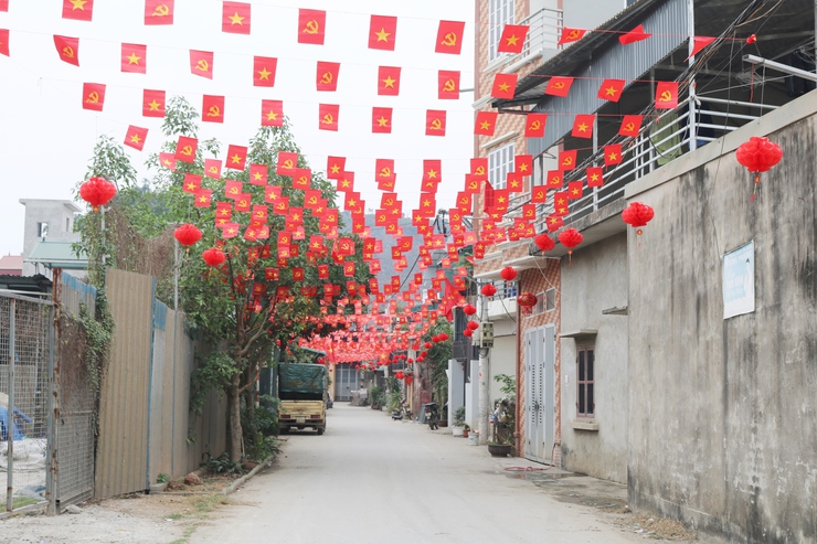 Quốc Oai rực rỡ cờ hoa chào mừng 96 năm Ngày thành lập Đảng Cộng sản Việt Nam, đón Xuân Bính Ngọ và hướng tới ngày hội bầu cử đại biểu Quốc hội và HĐND các cấp- Ảnh 12.