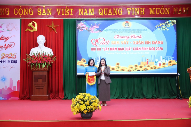 Công đoàn xã Thượng Phúc tổ chức Chương trình “Tết sum vây – Xuân ơn Đảng” và Hội thi “Bày mâm ngũ quả” xuân Bính Ngọ 2026- Ảnh 10.