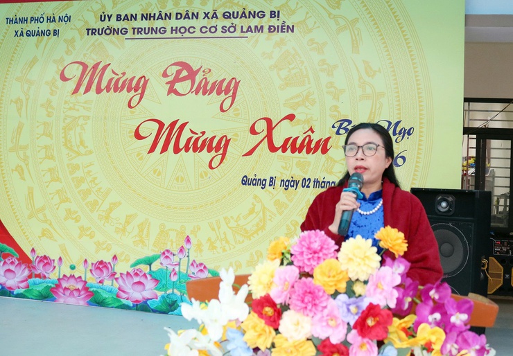 Trường THCS Lam Điền tổ chức Chương trình “Mừng Đảng quang vinh – Mừng xuân thắng lợi”- Ảnh 4.