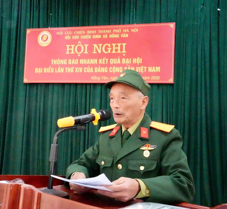 Gần 200 hội viên Hội CCB xã Hồng Vân được nghe thông báo nhanh kết quả Đại hội đại biểu toàn quốc lần thứ XIV của Đảng - Ảnh 6.