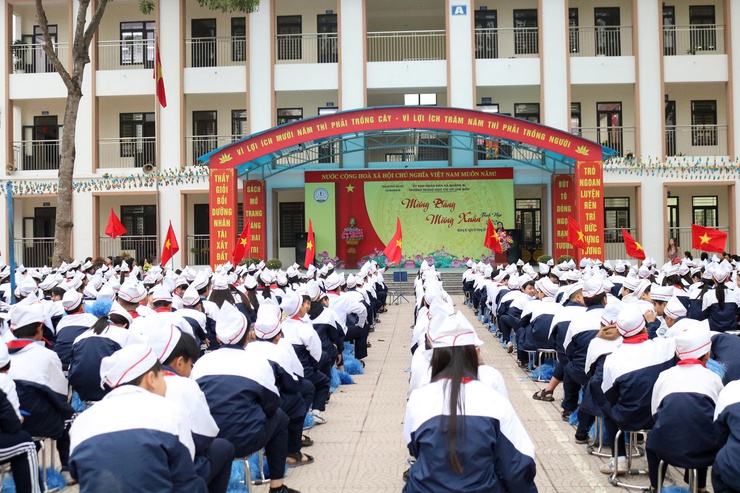 Trường THCS Lam Điền tổ chức Chương trình “Mừng Đảng quang vinh – Mừng xuân thắng lợi”- Ảnh 5.