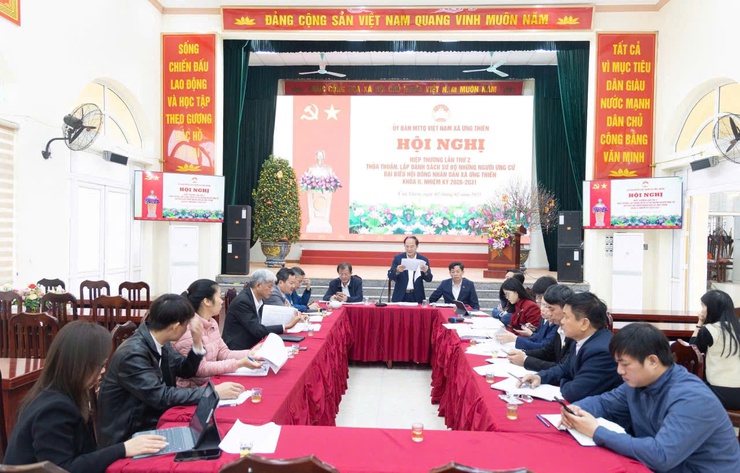 UBMTTQ XÃ ỨNG THIÊN TỔ CHỨC HỘI NGHỊ HIỆP THƯƠNG LẦN THỨ HAI THỎA THUẬN LẬP DANH SÁCH SƠ BỘ NGƯỜI ỨNG CỬ ĐẠI BIỂU HĐND XÃ NHIỆM KỲ 2026–2031- Ảnh 1.