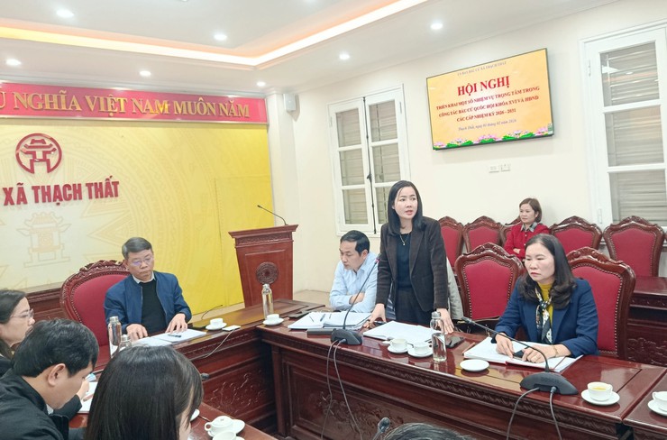 XÃ THẠCH THẤT TRIỂN KHAI LẬP, NIÊM YẾT, THEO DÕI VÀ CẬP NHẬP DANH SÁCH CỬ TRI, BẢO ĐẢM "KHÔNG BỎ SÓT, KHÔNG TRÙNG, KHÔNG NHẦM LẪN"- Ảnh 4.