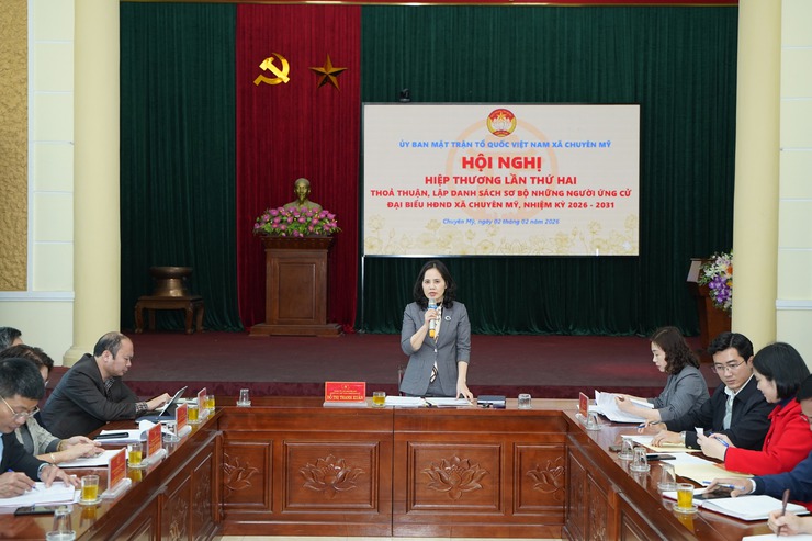 Tổ chức hội nghị hiệp thương lần thứ Hai lập danh sách sơ bộ người ứng cử đại biểu HĐND xã, nhiệm kỳ 2026 - 2031- Ảnh 1.