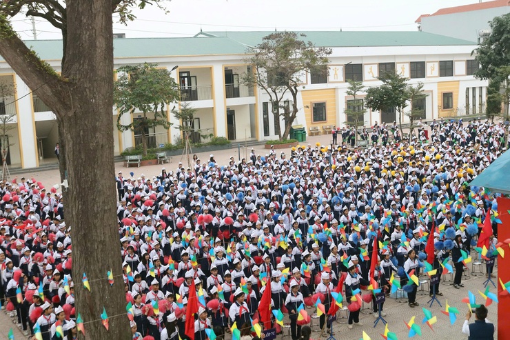 Trường THCS Lam Điền tổ chức Chương trình “Mừng Đảng quang vinh – Mừng xuân thắng lợi”- Ảnh 8.