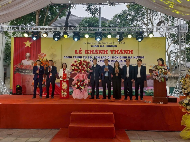 Lễ khánh thành công trình tu bổ, tôn tạo di tích đình Hà Hương xã Thư Lâm Thành phố Hà Nội.- Ảnh 7.