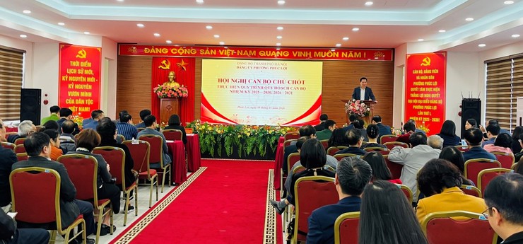 Đảng ủy phường Phúc Lợi tổ chức Hội nghị thực hiện quy trình quy hoạch cán bộ nhiệm kỳ 2025-2030, 2026-2031- Ảnh 1.