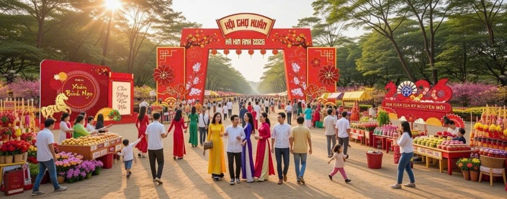 CHỢ HOA – CHỢ TẾT KIM ANH 2026 NÉT ĐẸP VĂN HÓA ĐẦU XUÂN CỦA VÙNG ĐẤT KIM ANH.- Ảnh 2.