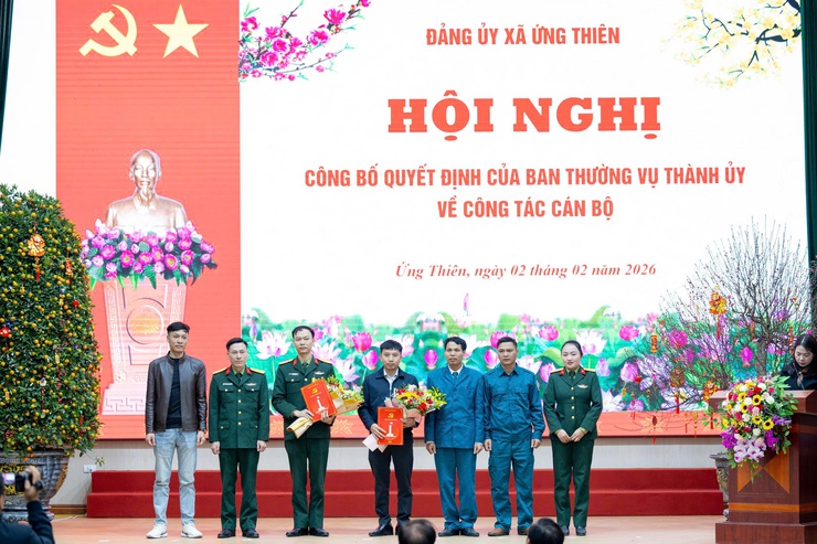 Đảng ủy xã Ứng Thiên tổ chức lễ chào cờ và sinh hoạt chính trị dưới cờ tháng 02/2026 kỷ niệm 96 năm ngày thành lập đảng cộng sản việt nam (03/02/1930 – 03/02/2026)- Ảnh 10.