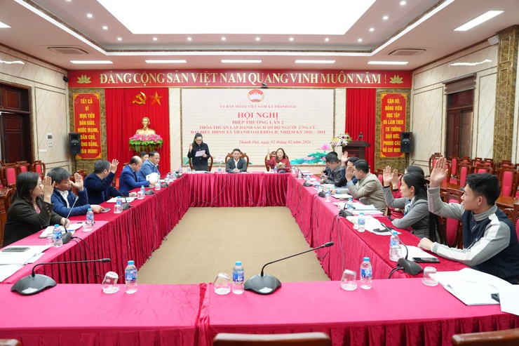 Thanh Oai hiệp thương lần thứ hai thỏa thuận, lập danh sách sơ bộ những người ứng cử đại biểu HĐND xã khóa II, nhiệm kỳ 2026 - 2031- Ảnh 3.