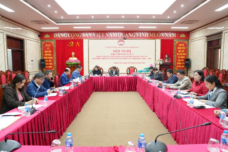 Thanh Oai hiệp thương lần thứ hai thỏa thuận, lập danh sách sơ bộ những người ứng cử đại biểu HĐND xã khóa II, nhiệm kỳ 2026 - 2031- Ảnh 1.