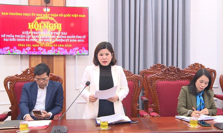 Hội nghị Hiệp thương lần thứ Hai thoả thuận lập danh sách sơ bộ những người ứng cử đại biểu HĐND xã Phúc Lộc khoá II, nhiệm kỳ 2026-2031- Ảnh 4.