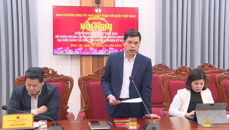 Hội nghị Hiệp thương lần thứ Hai thoả thuận lập danh sách sơ bộ những người ứng cử đại biểu HĐND xã Phúc Lộc khoá II, nhiệm kỳ 2026-2031- Ảnh 3.