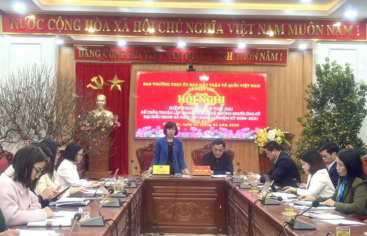 Hội nghị Hiệp thương lần thứ Hai thoả thuận lập danh sách sơ bộ những người ứng cử đại biểu HĐND xã Phúc Lộc khoá II, nhiệm kỳ 2026-2031- Ảnh 1.