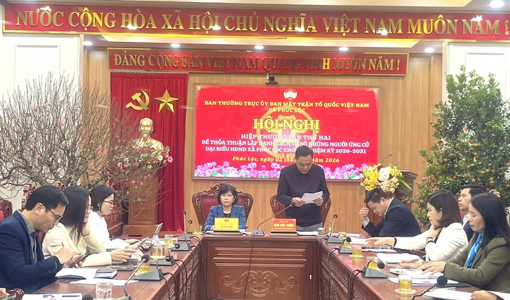 Hội nghị Hiệp thương lần thứ Hai thoả thuận lập danh sách sơ bộ những người ứng cử đại biểu HĐND xã Phúc Lộc khoá II, nhiệm kỳ 2026-2031- Ảnh 2.