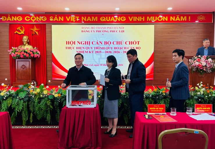 Đảng ủy phường Phúc Lợi tổ chức Hội nghị thực hiện quy trình quy hoạch cán bộ nhiệm kỳ 2025-2030, 2026-2031- Ảnh 3.