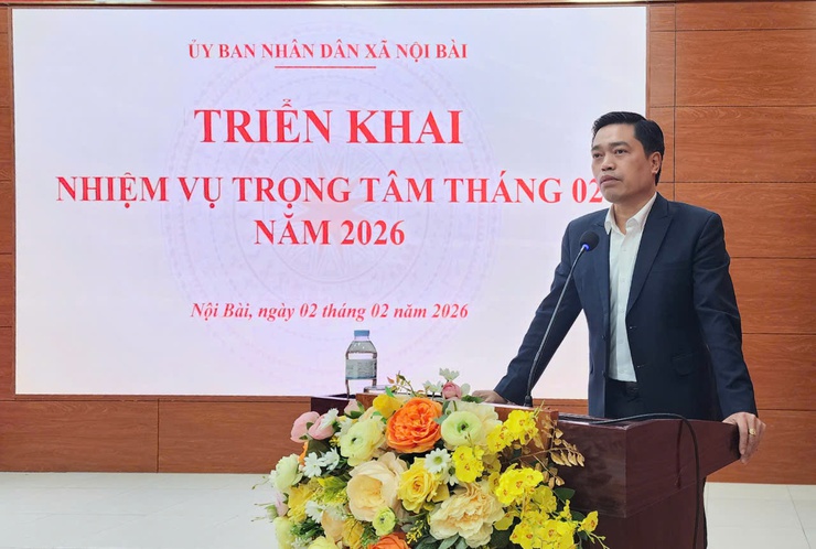 Cơ quan HĐND – UBND xã Nội Bài tổ chức Lễ chào cờ tháng 02/2026- Ảnh 2.