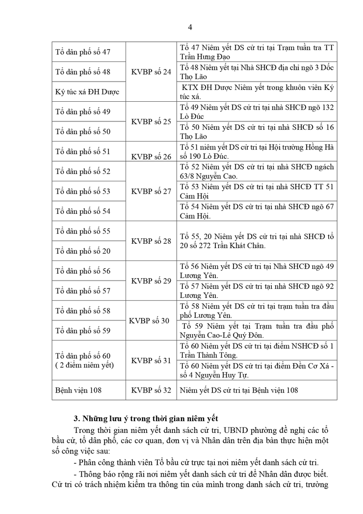 Phường Hai Bà Trưng: Niêm yết danh sách cử tri bầu cử đại biểu Quốc hội khóa XVI và bầu cử đại biểu Hội đồng nhân dân các cấp nhiệm kỳ 2026 - 2031.- Ảnh 4.