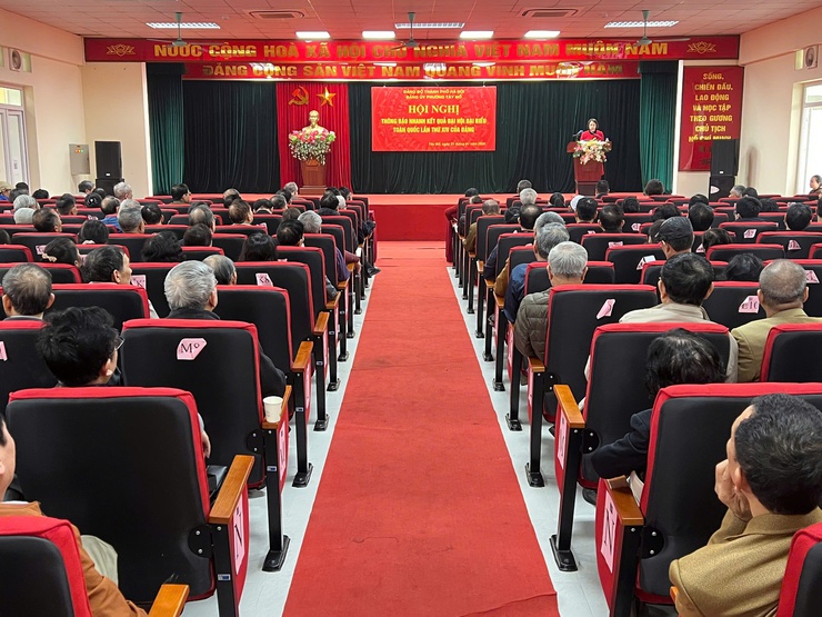 Phường Tây Mỗ tổ chức Hội nghị thông báo nhanh kết quả Đại hội Đại biểu toàn quốc lần thứ XIV của Đảng- Ảnh 4.