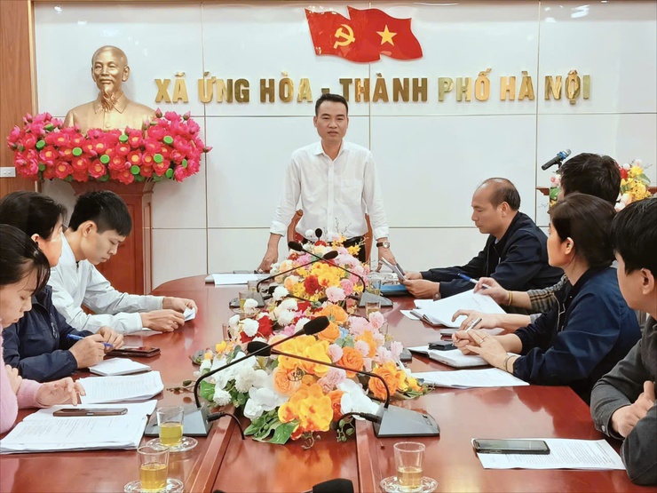 UBND XÃ ỨNG HÒA TỔ CHỨC HỘI NGHỊ BÁO CÁO CÔNG TÁC TỔNG ĐIỀU TRA KINH TẾ NĂM 2026- Ảnh 1.