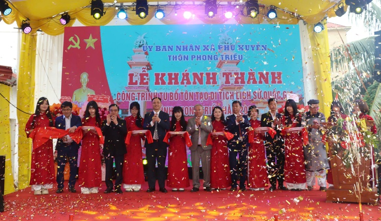 Lễ cắt băng khánh thành Di tích lịch sử văn hóa cấp Quốc gia Đình Phong Triều- Ảnh 8.